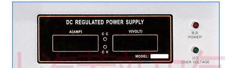 大功率直流電源面板示意圖