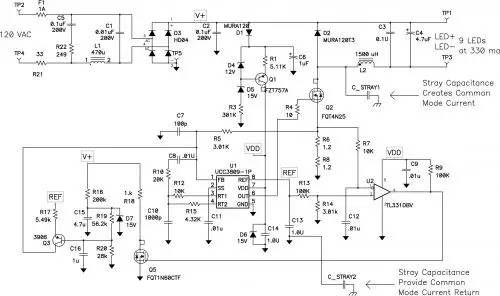 LED直流穩壓電源的示意圖