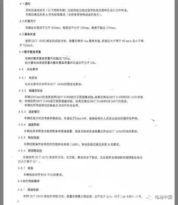 詳解《四輪低速電動車-技術條件》對充電機充電動力蓄電池行業的深遠影響